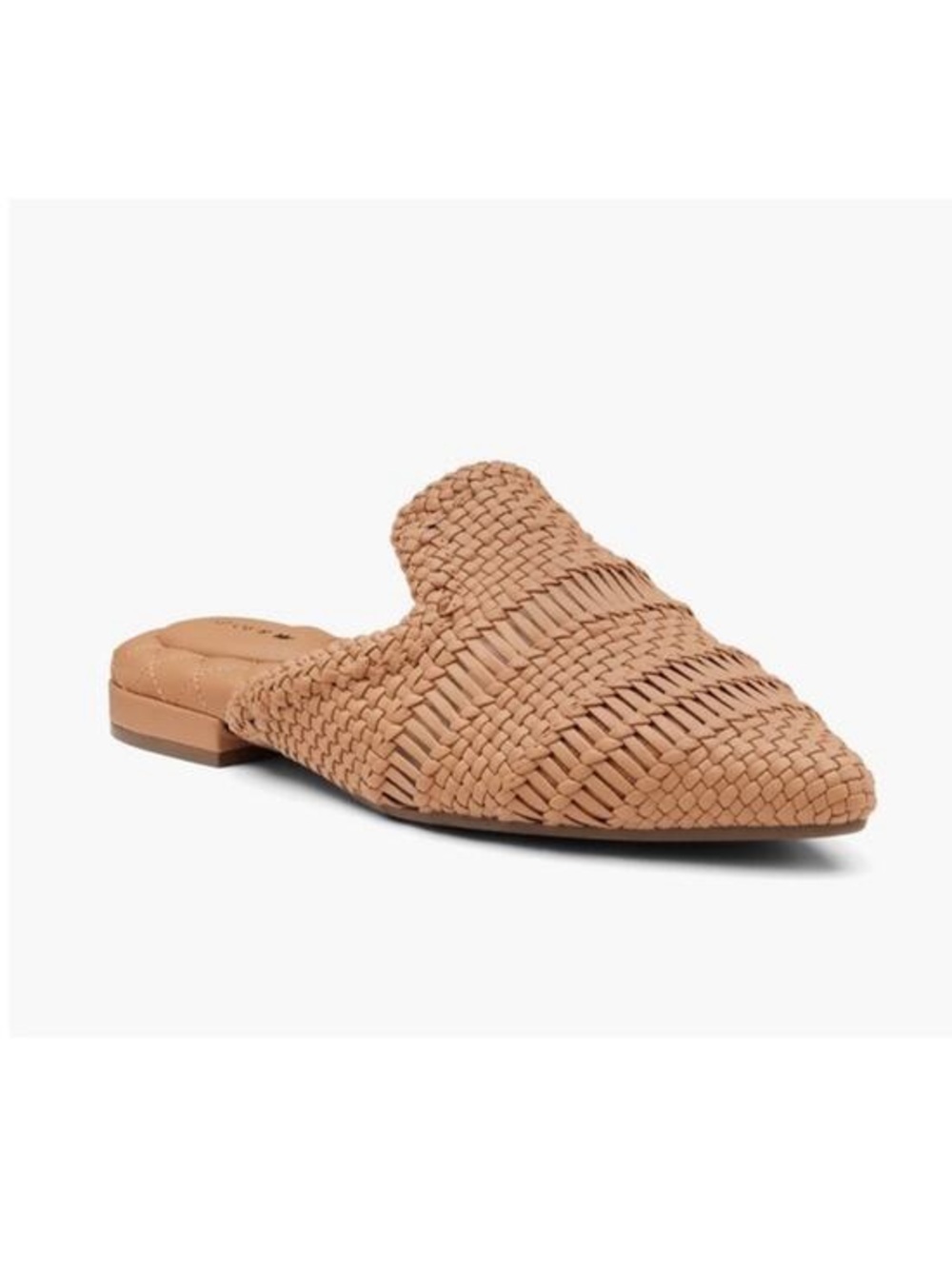 Birdies Dove Woven Pointed Toe Mule - Toffee